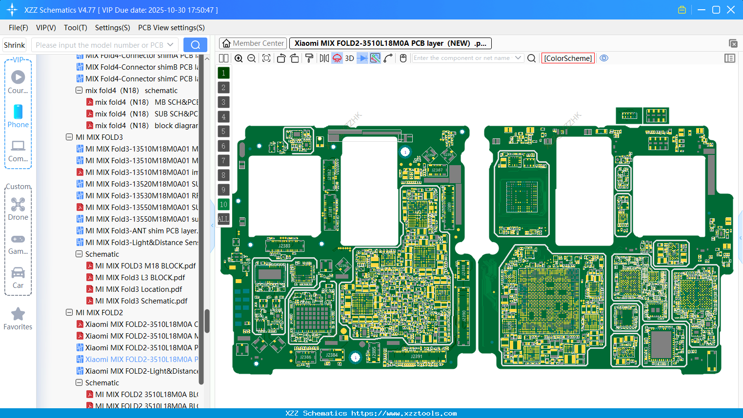 Xiaomi MIX FOLD2-3510L18M0A PCB LayerгиNEWгй